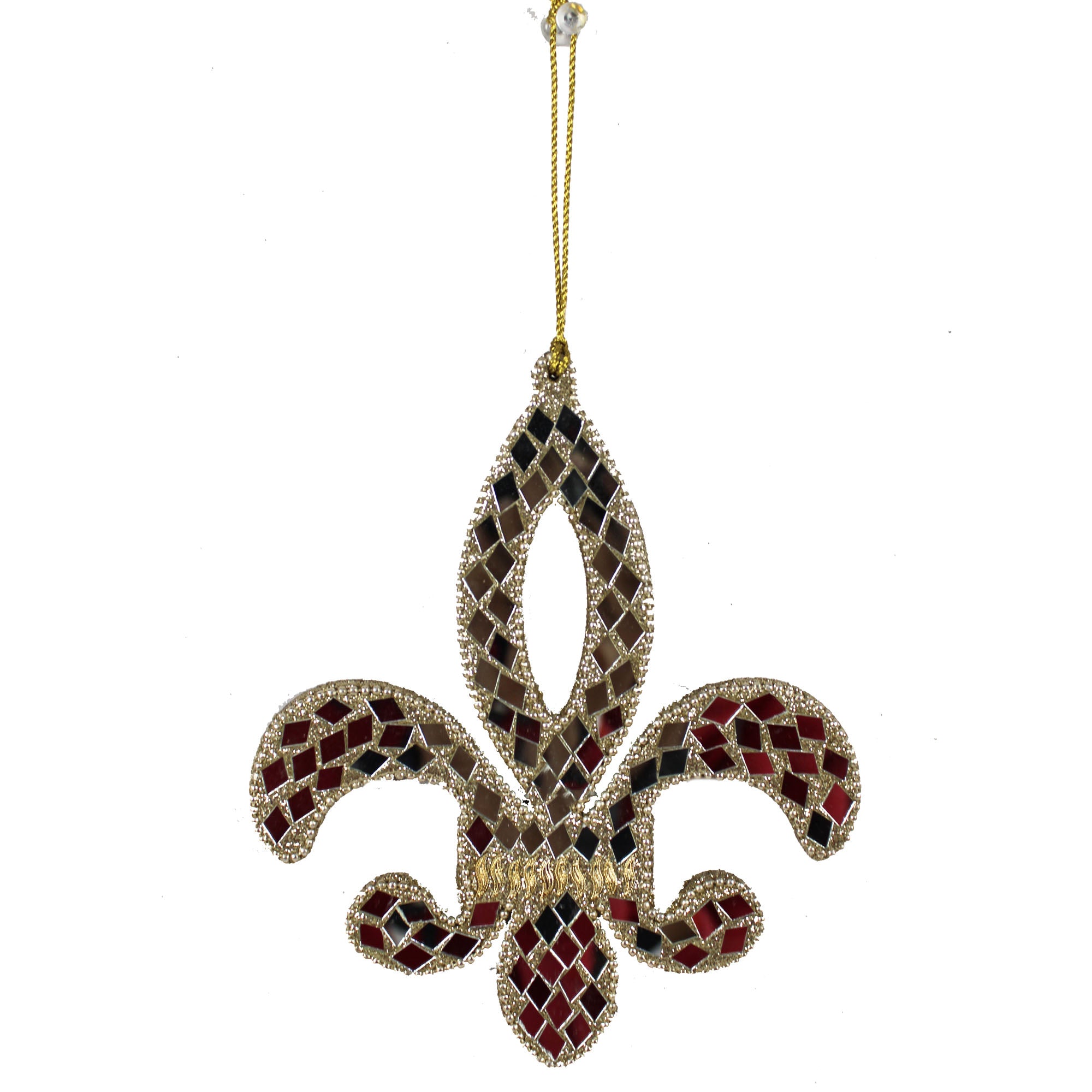 Set of 3 Mirror "Lily" Flower Shaped Christmas Tree Ornaments